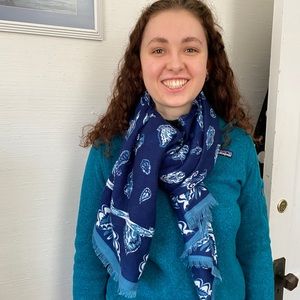 Blue Paisley Scarf